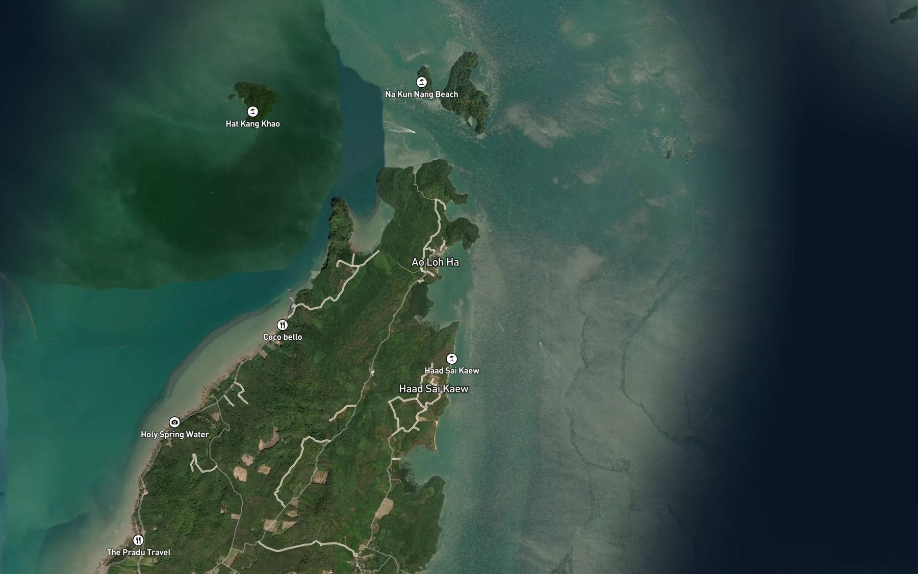Satellite map of the Ao Muang