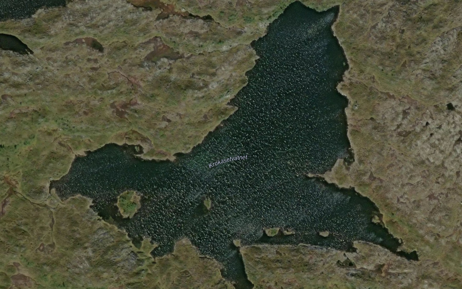 Satellite map of the Krokasetvatnet