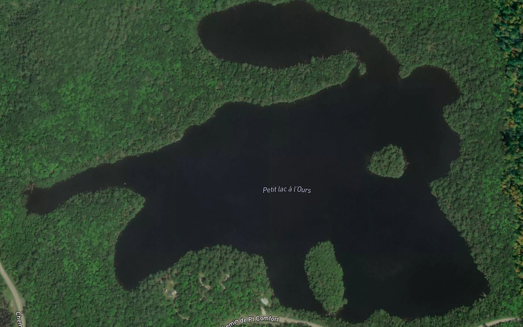 Satellite map of the Petit lac a l'Ours