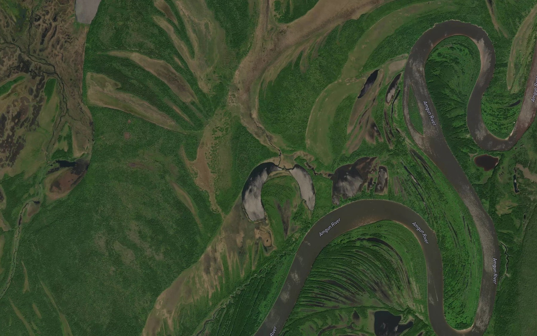 Satellite map of the Ozero Kanda