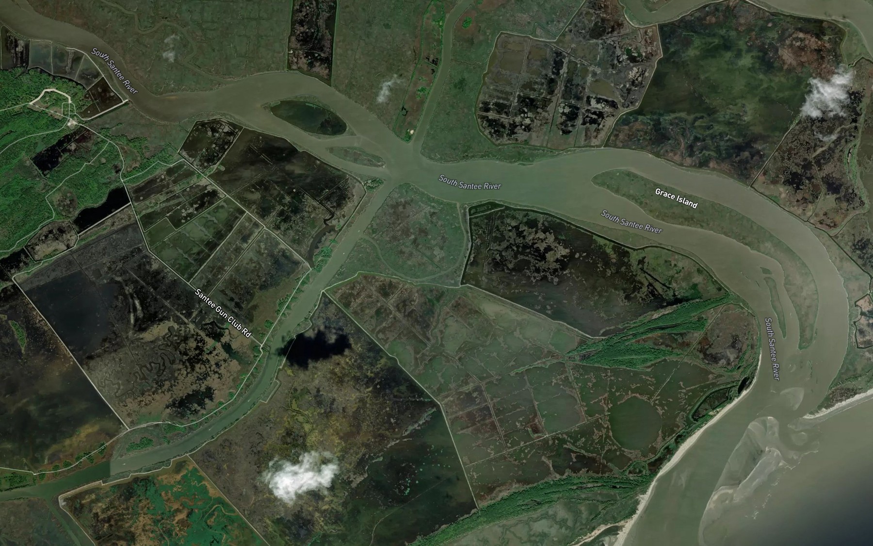 Satellite map of the Alligator Creek