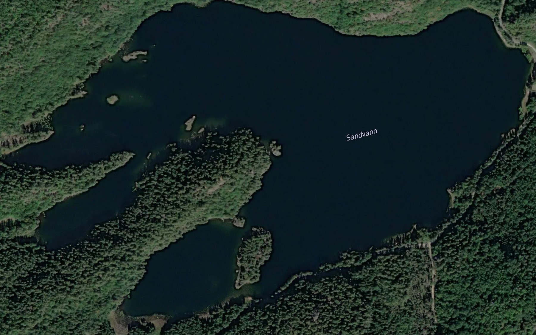 Satellite map of the Sandvatnet