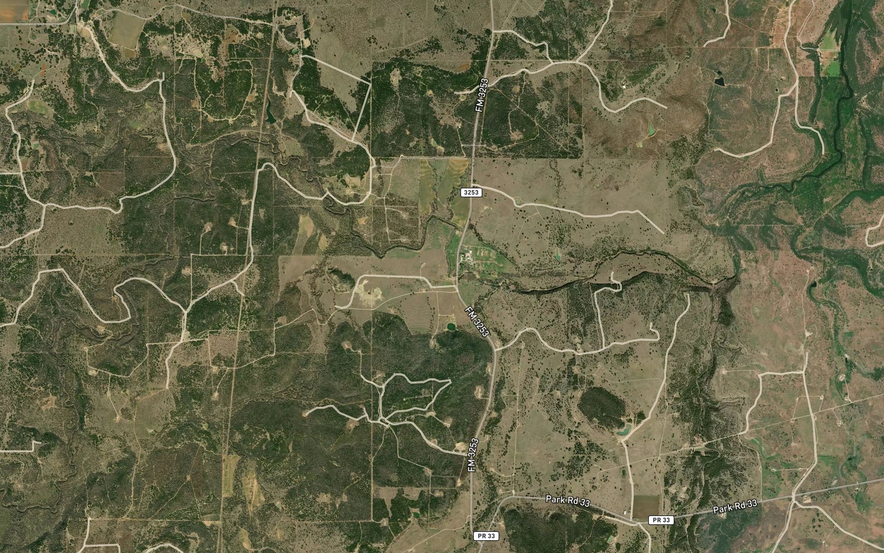 Satellite map of the Stephens Company Water Company Reservoir