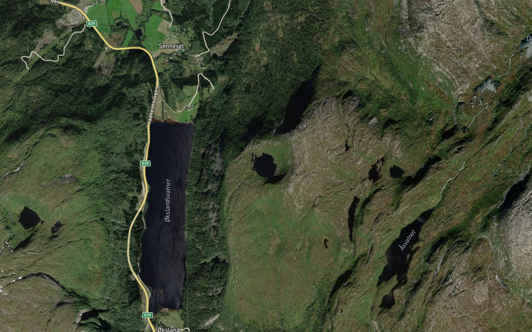 Satellite map of the Daurmalsvatnet