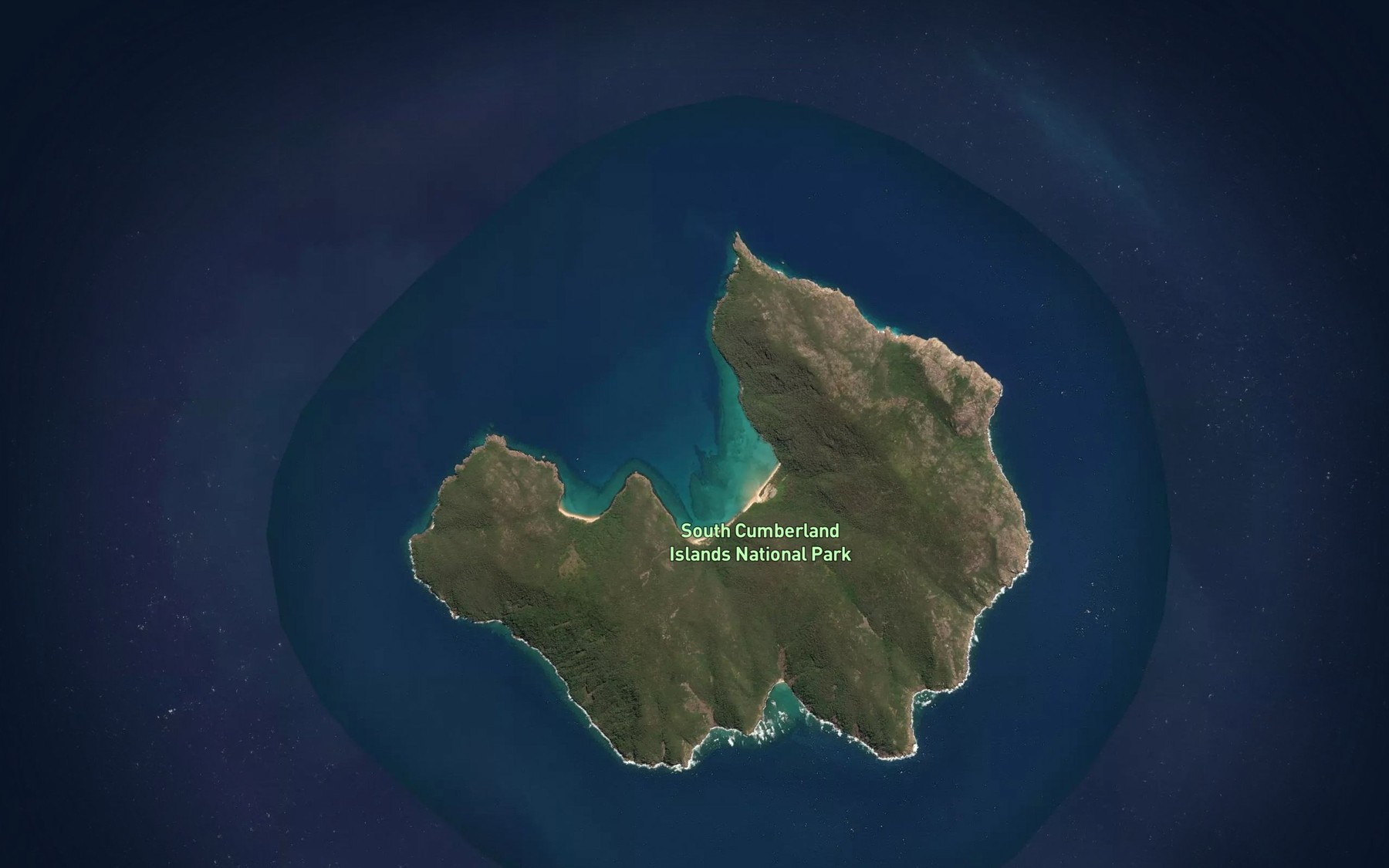 Satellite map of the Refuge Bay