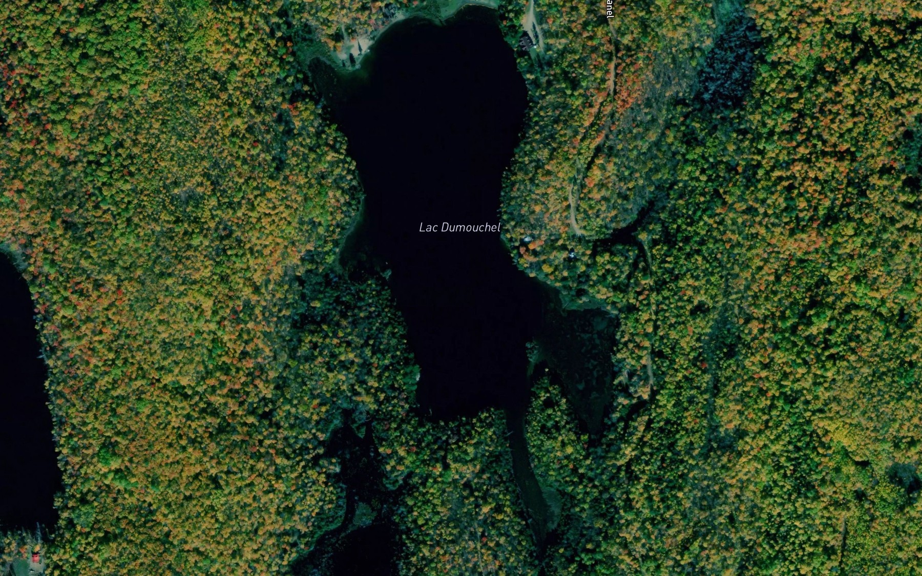 Satellite map of the Lac Dumouchel