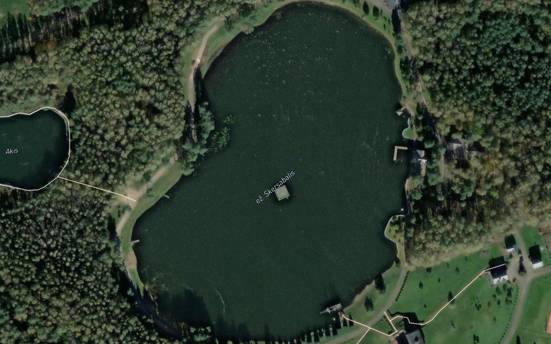 Satellite map of the Ezeras Skersabalis