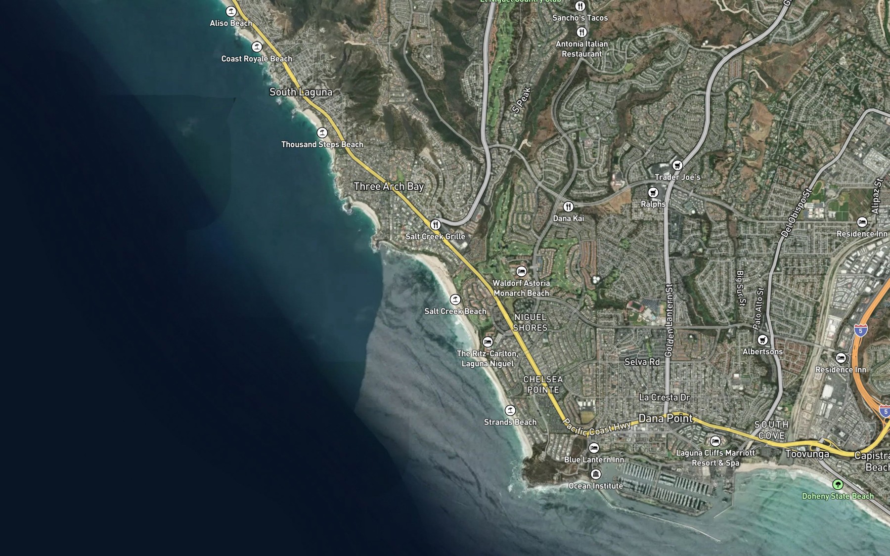 Satellite map of the Salt Creek
