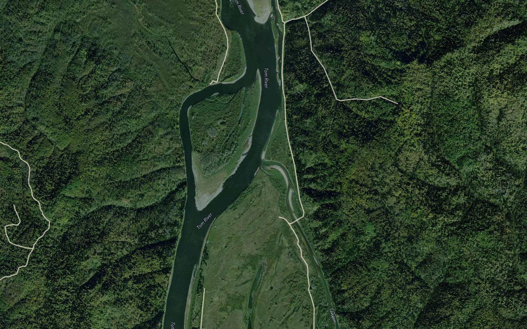 Satellite map of the Taydon