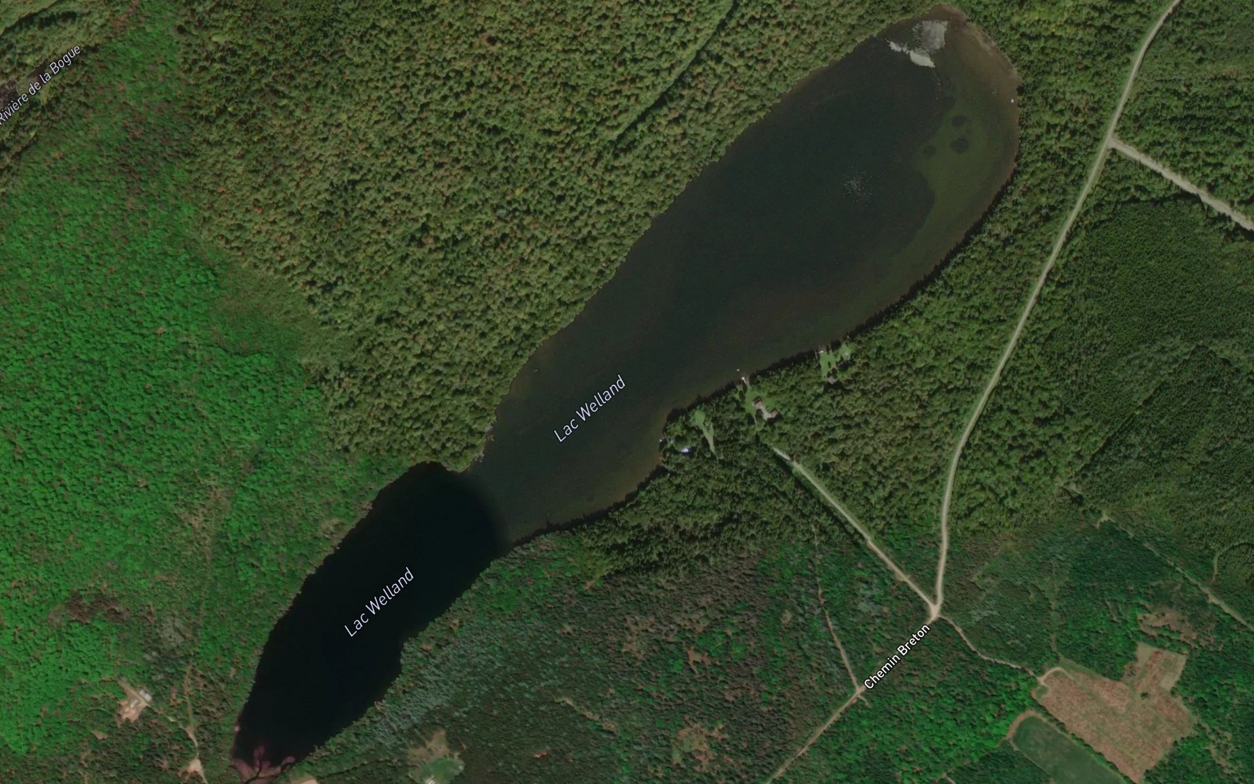 Satellite map of the Lac Welland