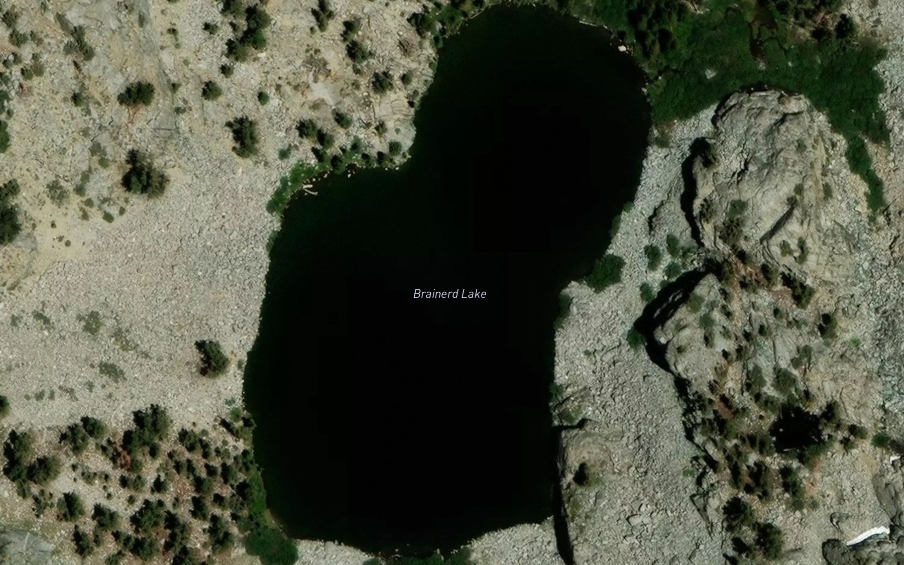 Satellite map of the Brainerd Lake