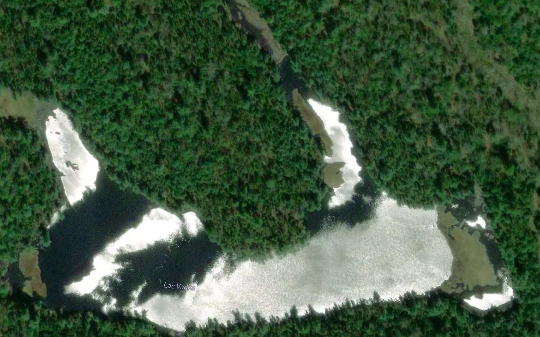 Satellite map of the Lac Vodka