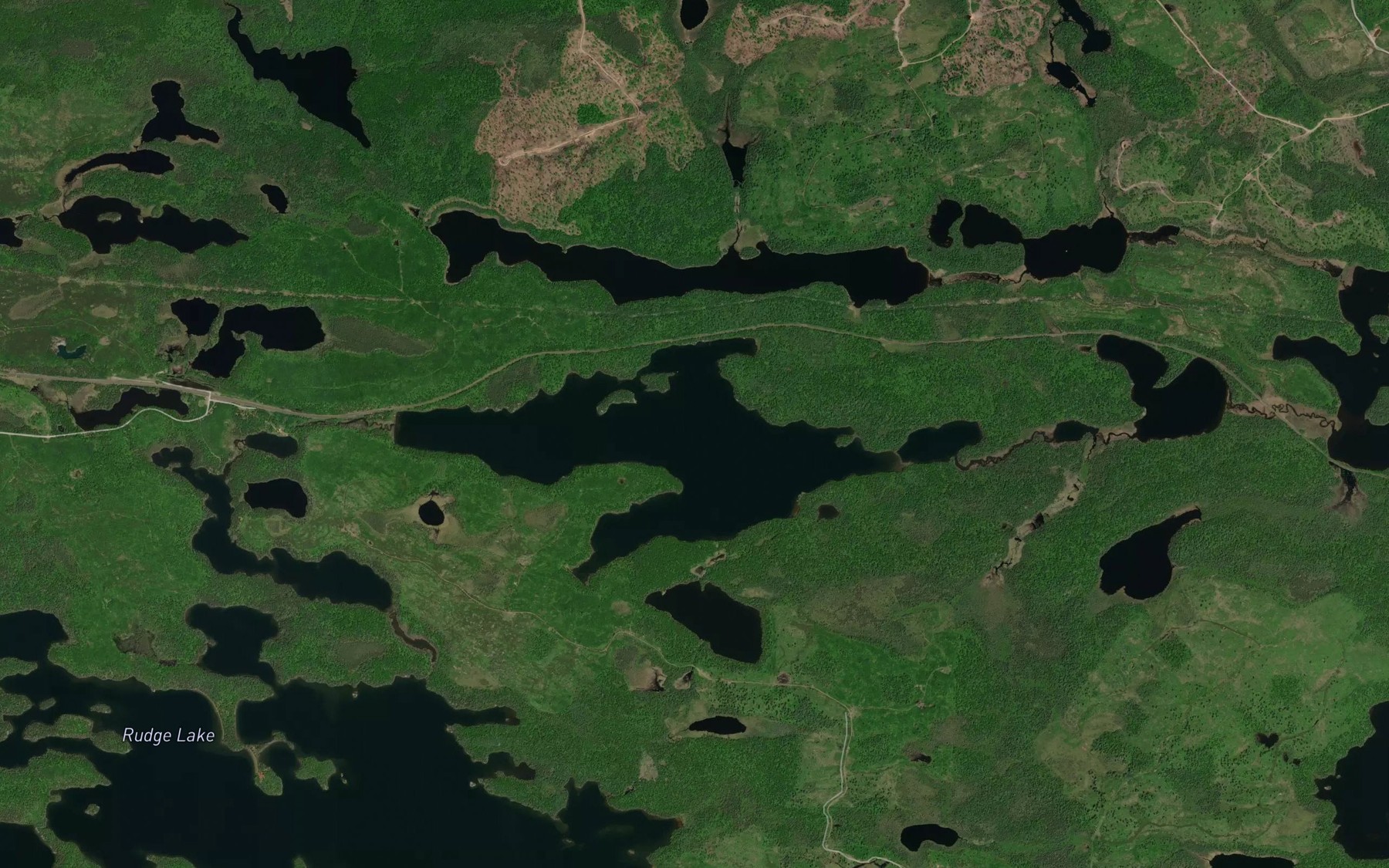 Satellite map of the Fork Lake