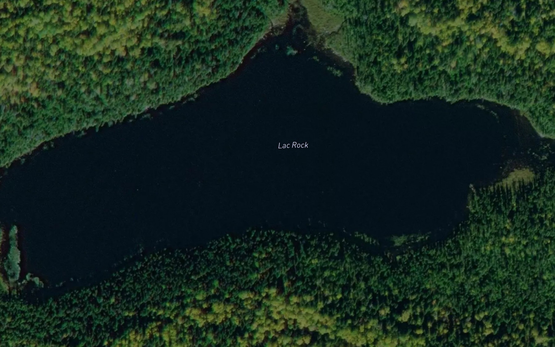 Satellite map of the Lac Rock