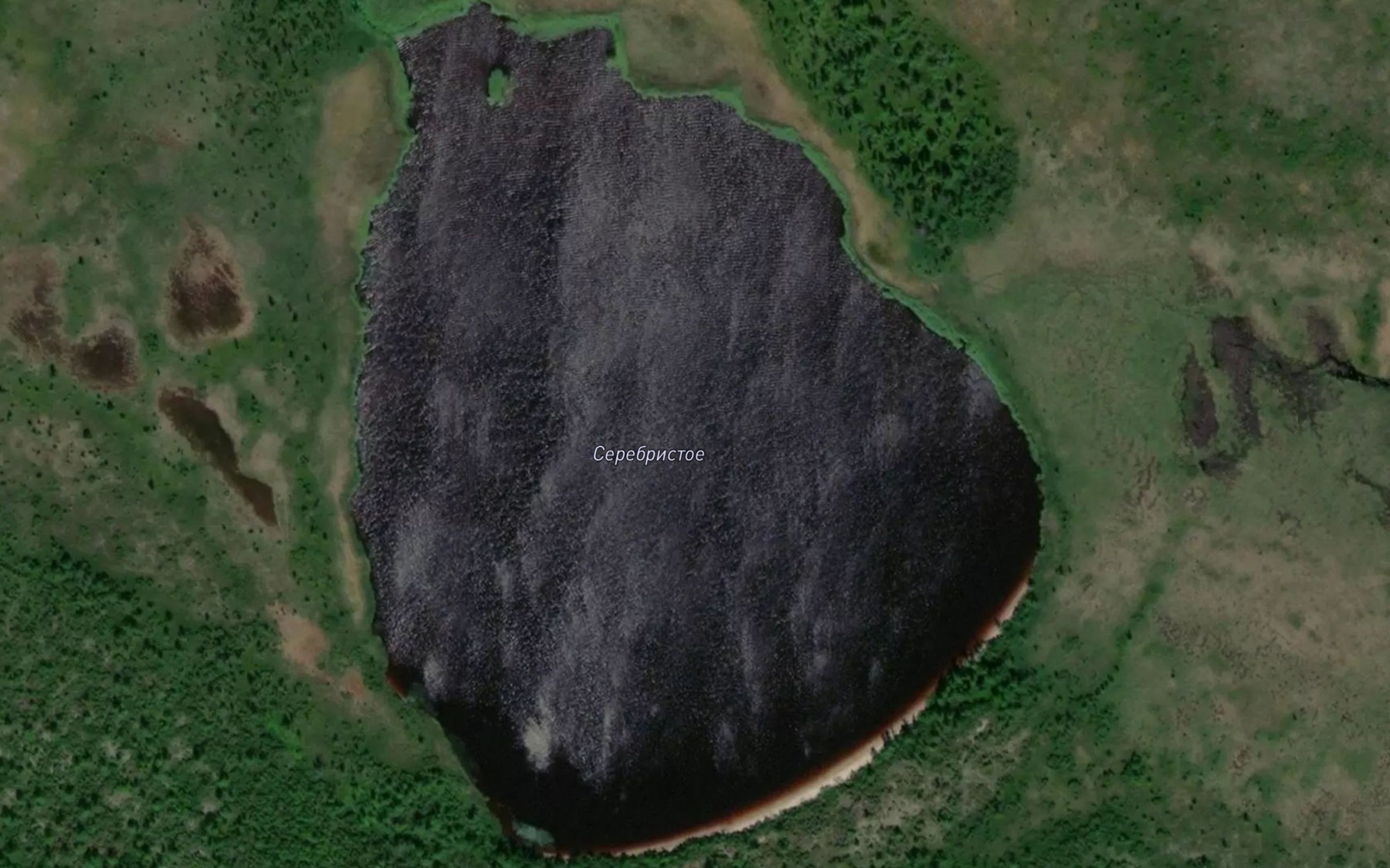Satellite map of the Ozero Serebristoye