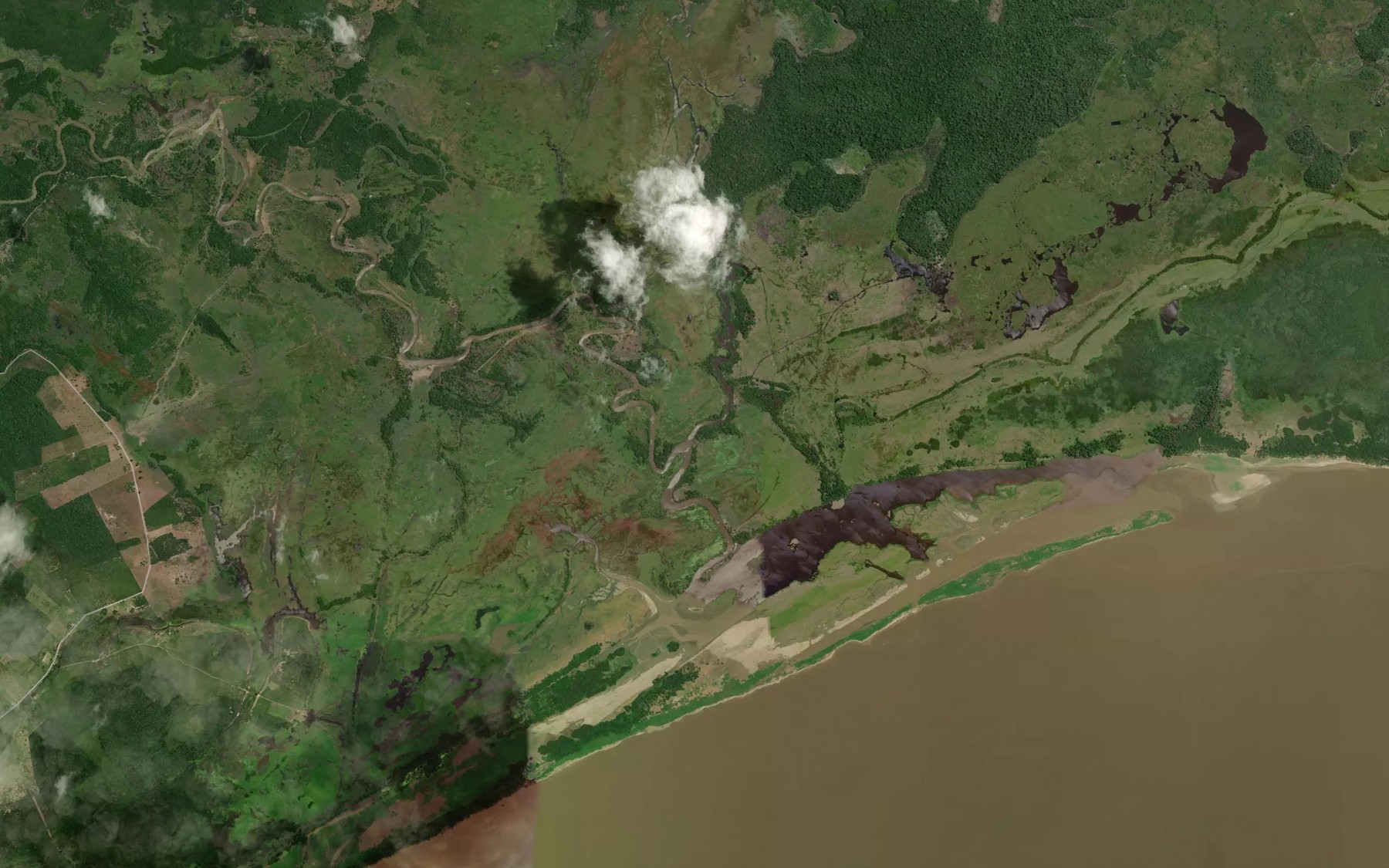 Satellite map of the Rio Parauaquara