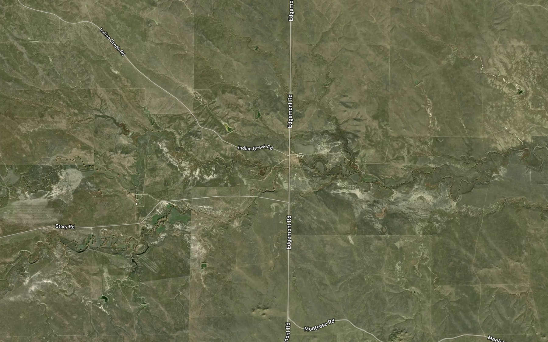Satellite map of the North Antelope Creek