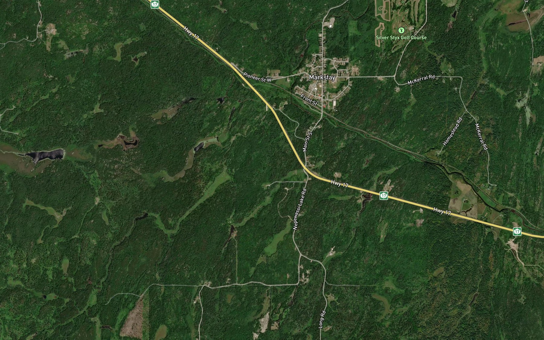 Satellite map of the Rabbit Lake