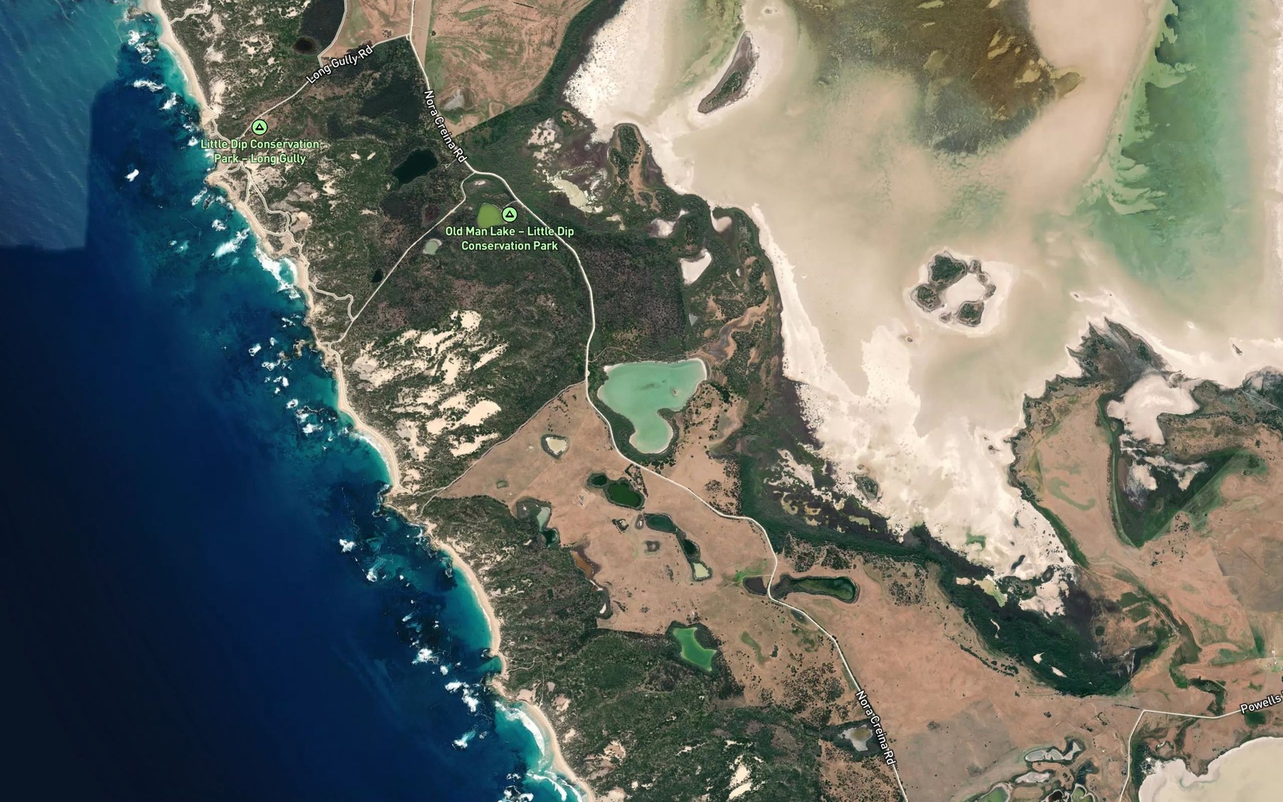 Satellite map of the The Big Dip