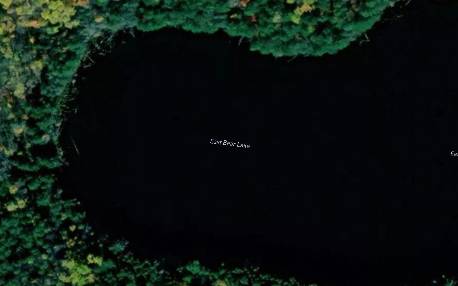 Satellite map of the East Bear Lake