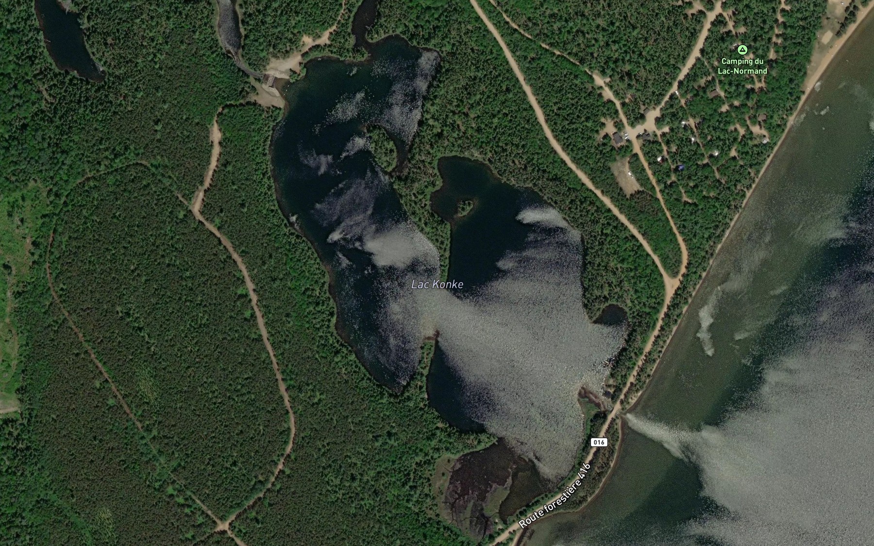 Satellite map of the Lac Konke
