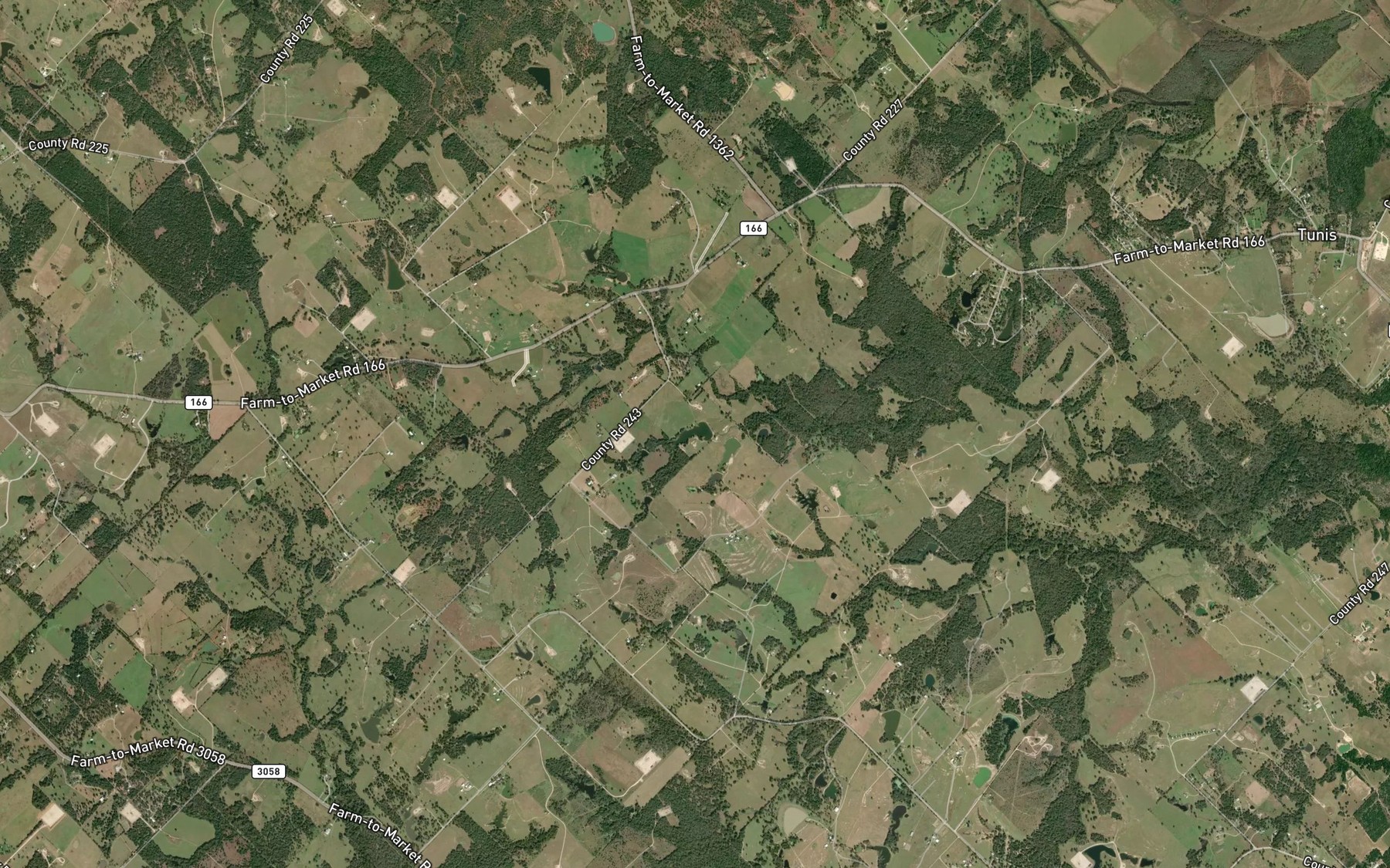 Satellite map of the Palmer Lake