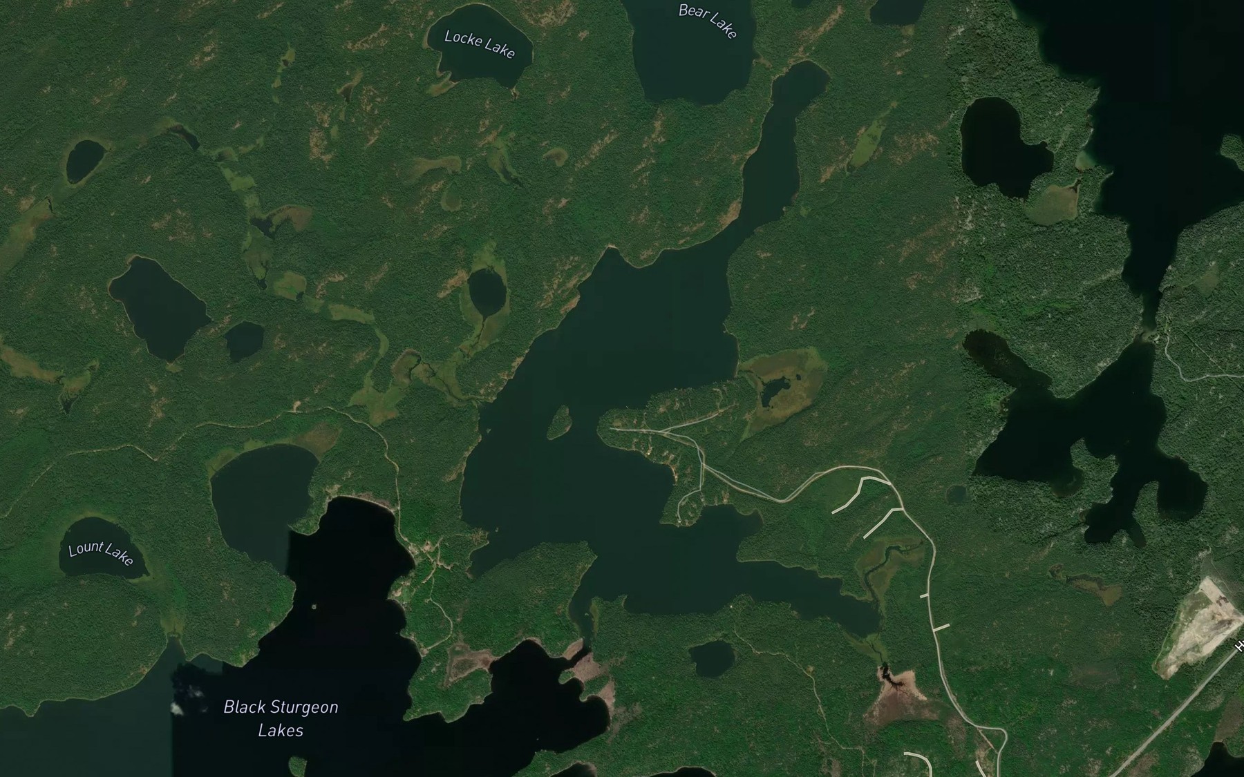 Satellite map of the North East Bay