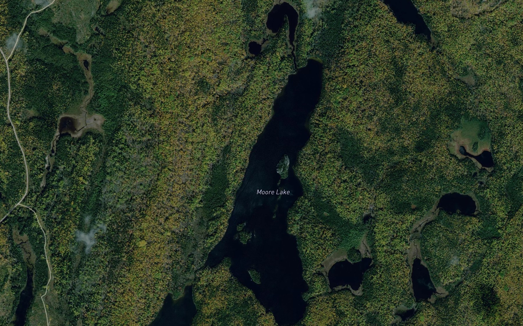 Satellite map of the Moore Lake