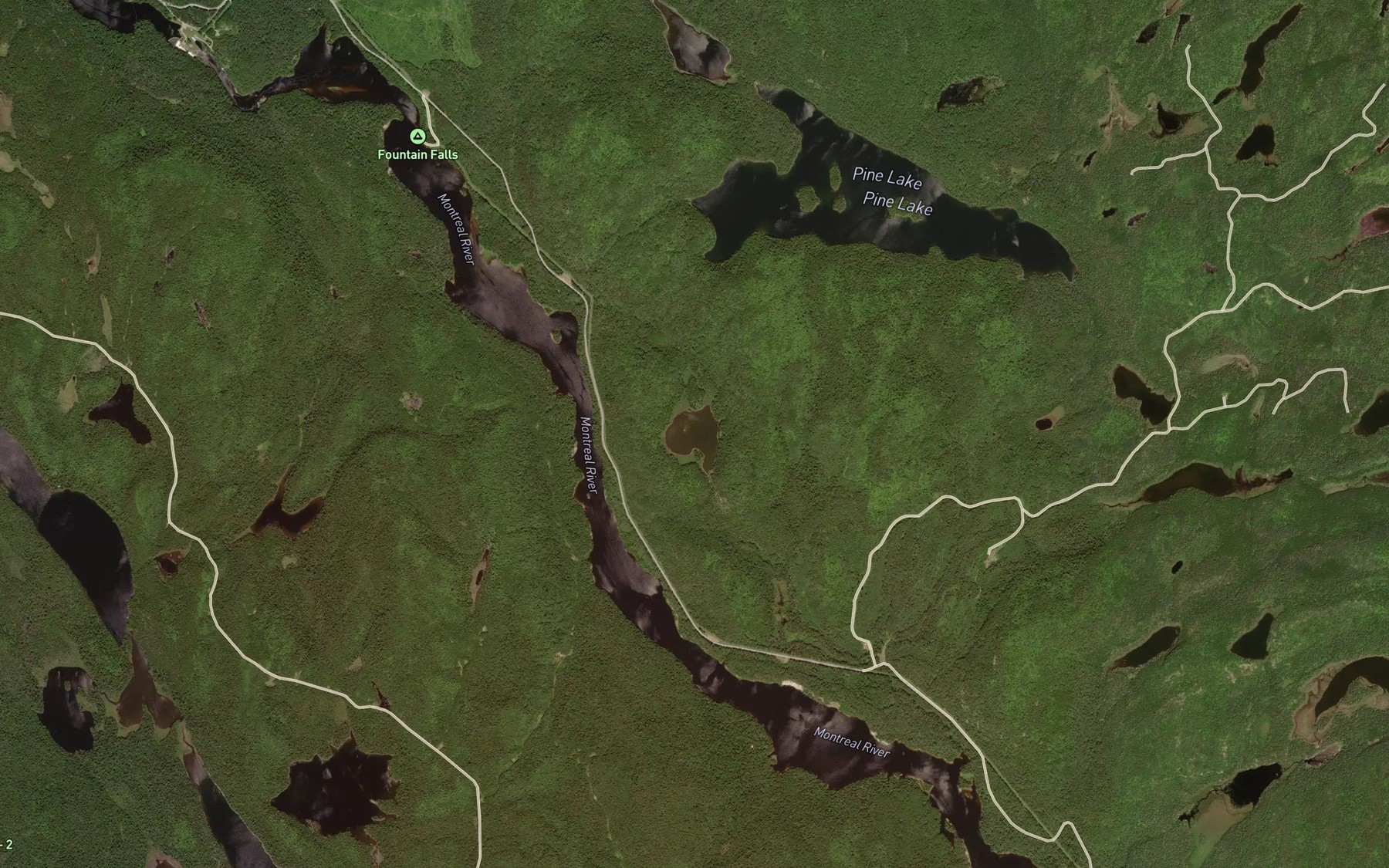 Satellite map of the Leconte Lake