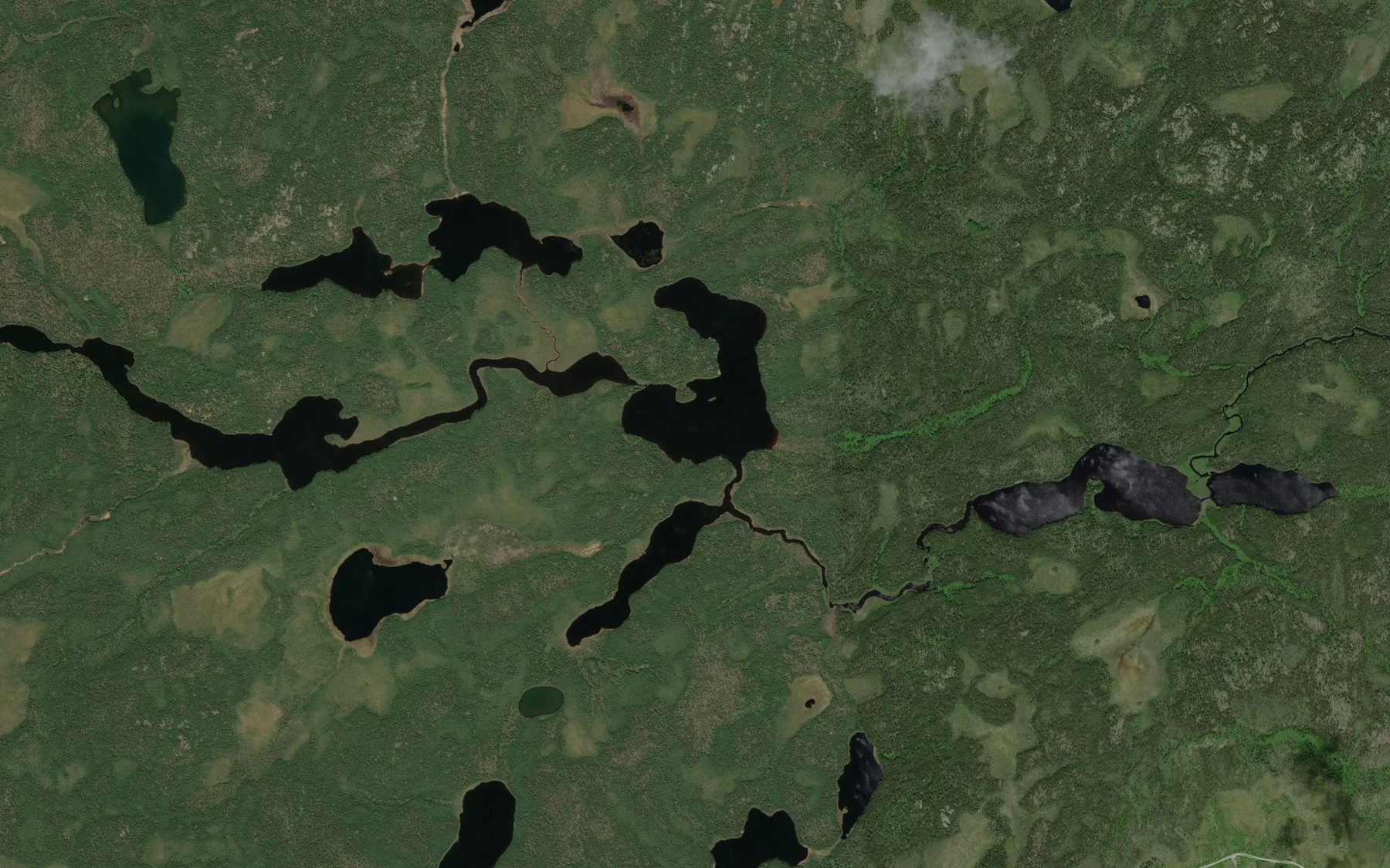 Satellite map of the Henfrey Lake