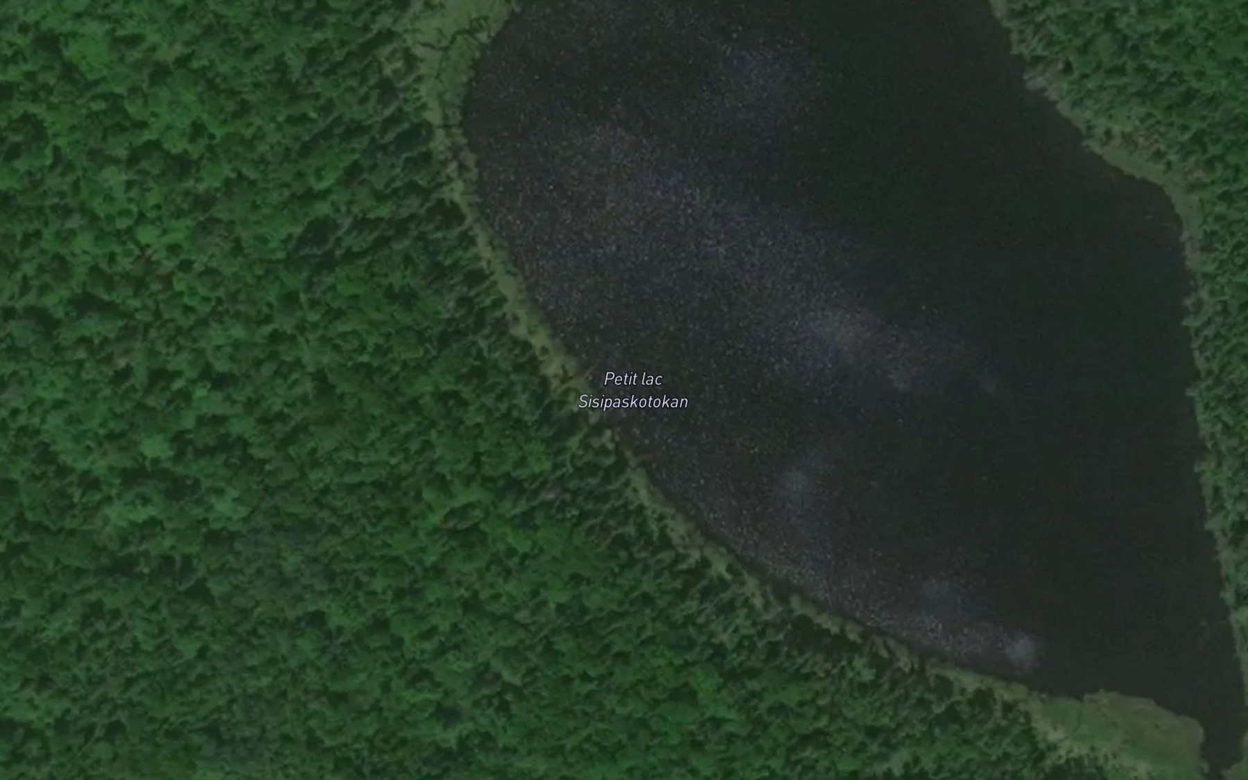 Satellite map of the Petit lac Sisipaskotokan