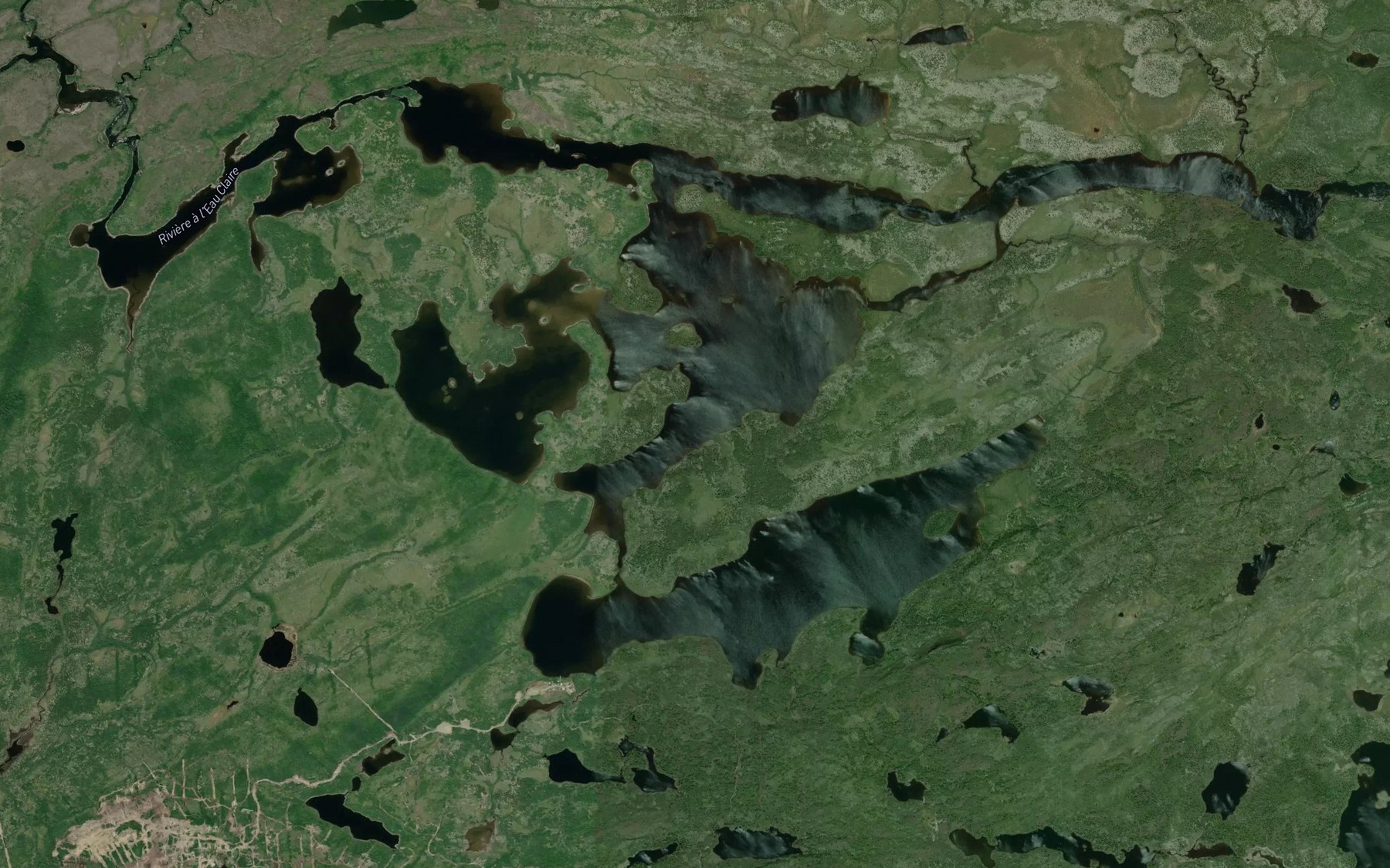 Satellite map of the Lac Saint-Armand