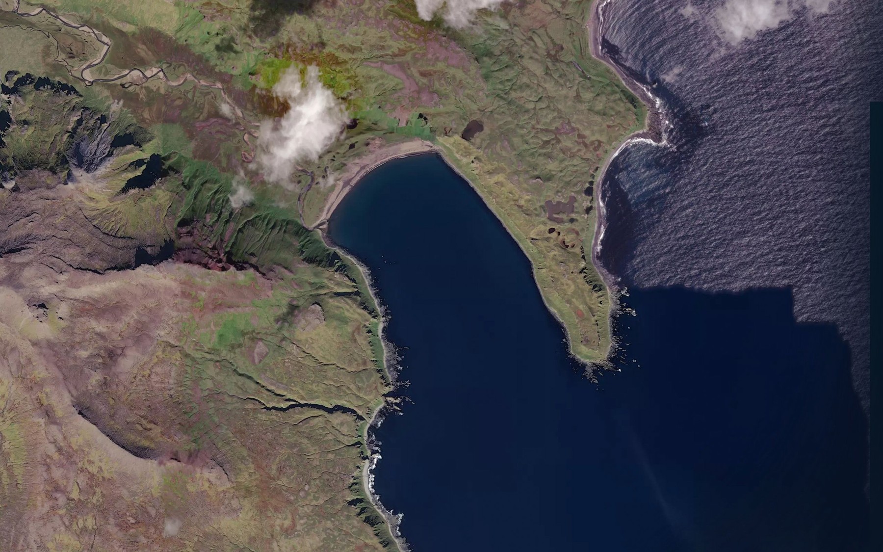 Satellite map of the Russian Bay