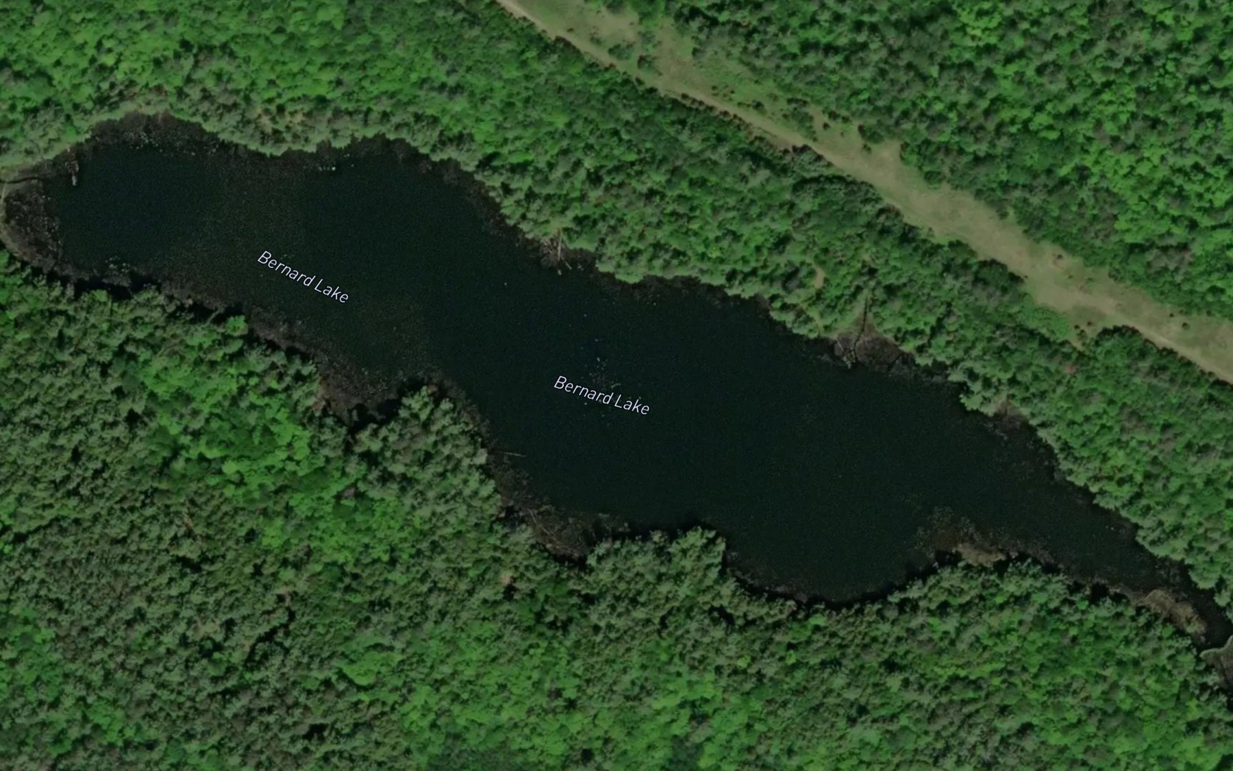 Satellite map of the Bernard Lake