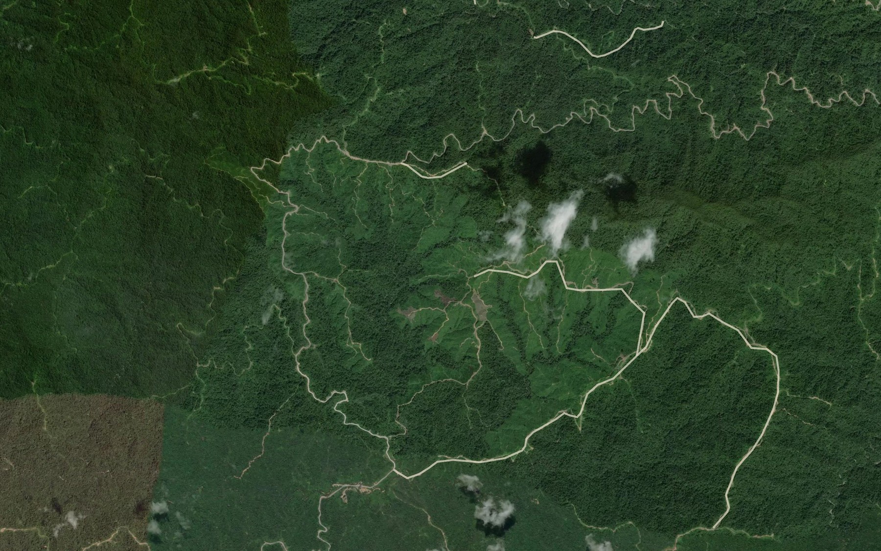 Satellite map of the Sungai Punan