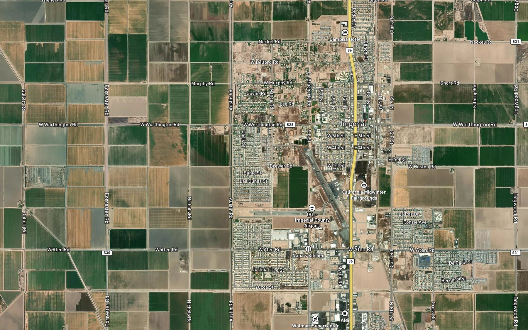 Satellite map of the North Central Drain Two