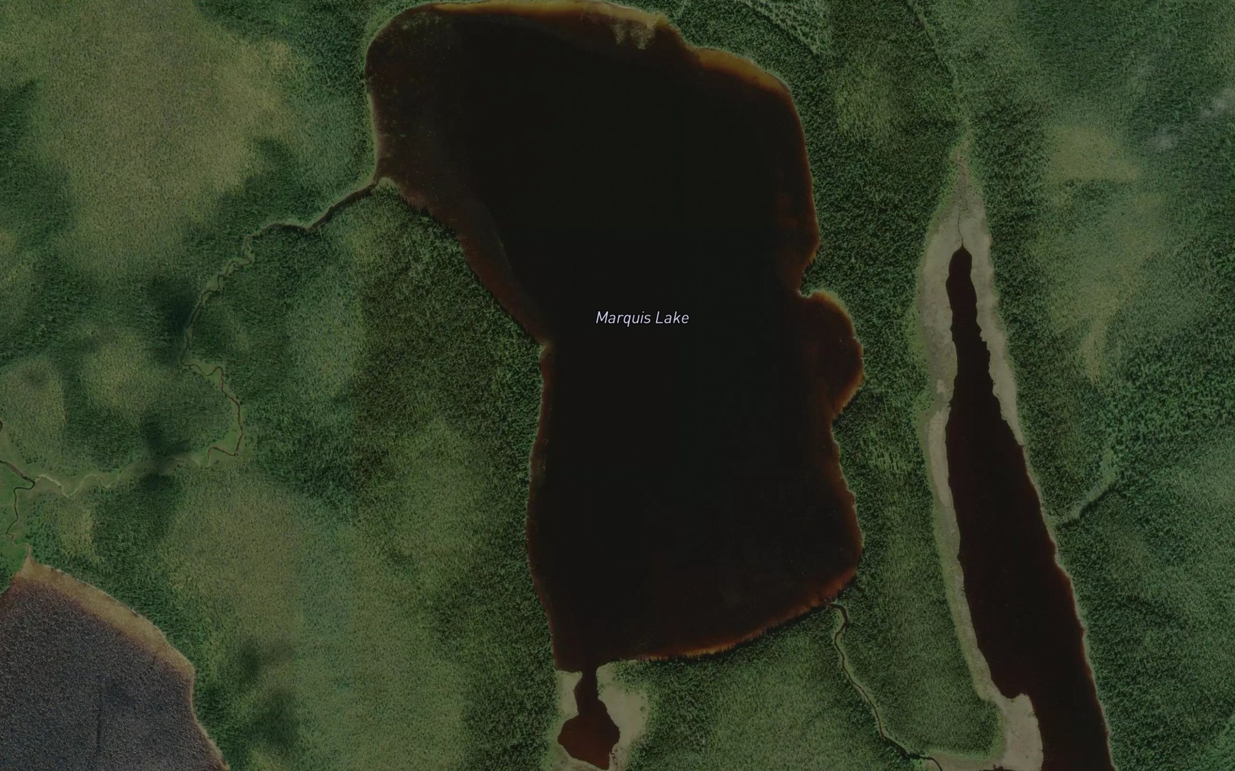 Satellite map of the Marquis Lake