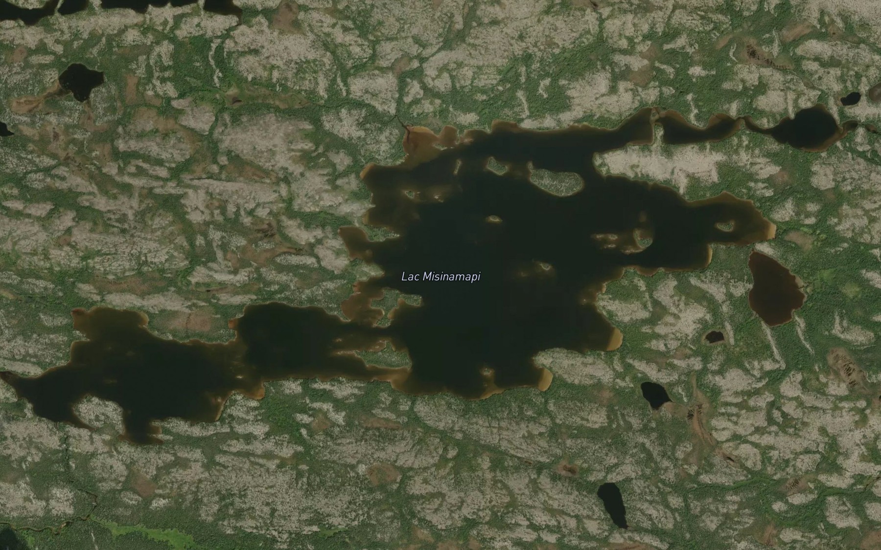 Satellite map of the Lac Misinamapi