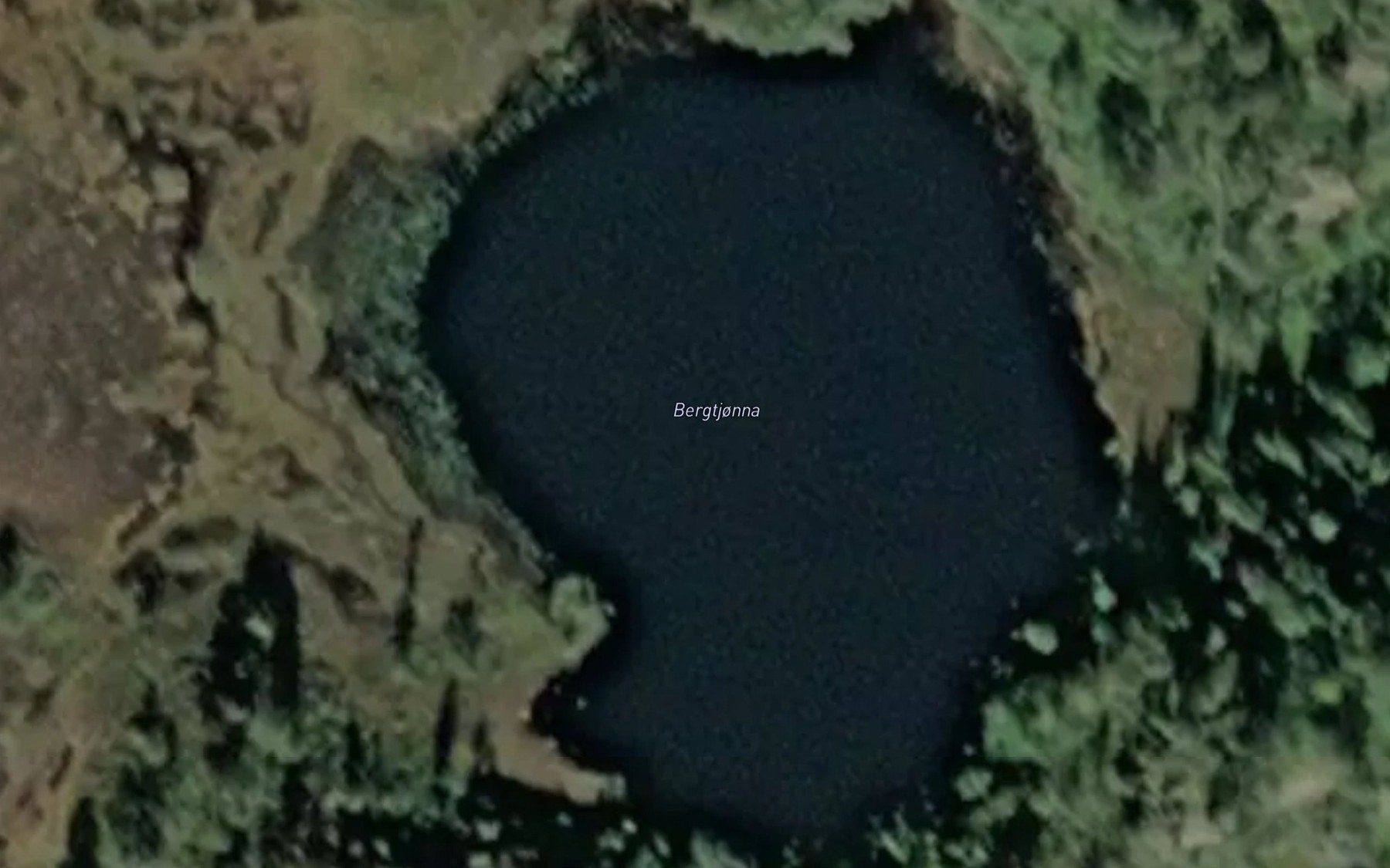 Satellite map of the Bergtjorna