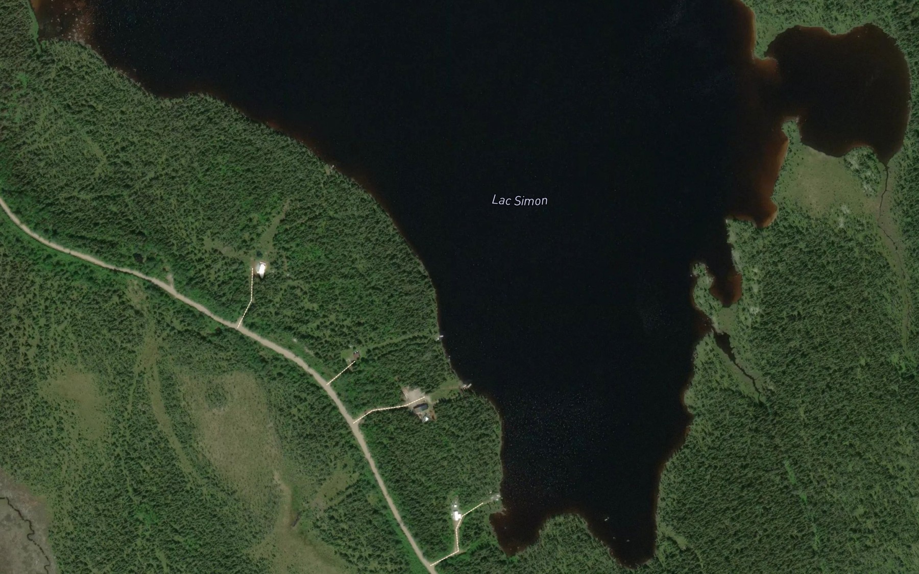 Satellite map of the Lac Simon