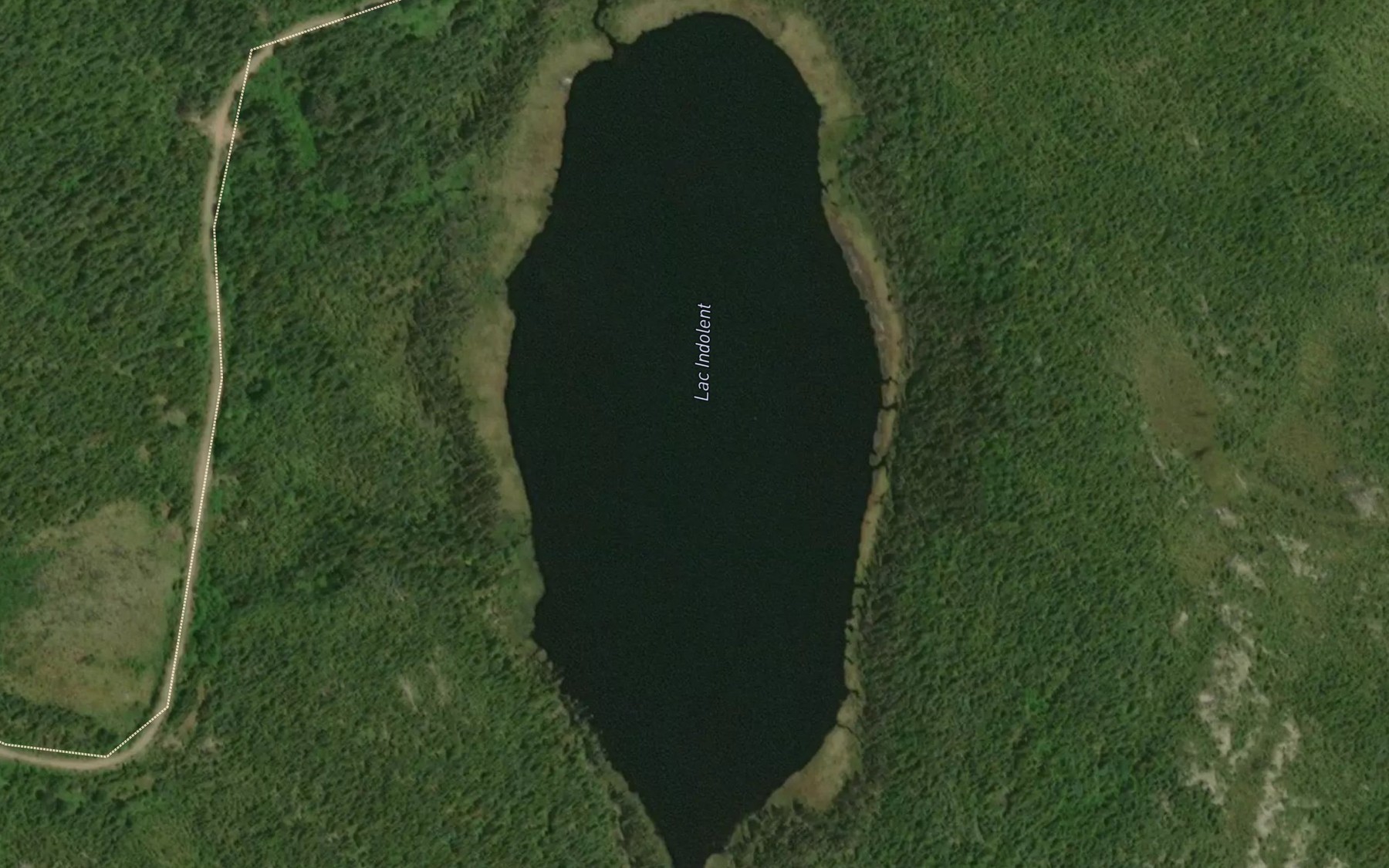 Satellite map of the Lac Indolent