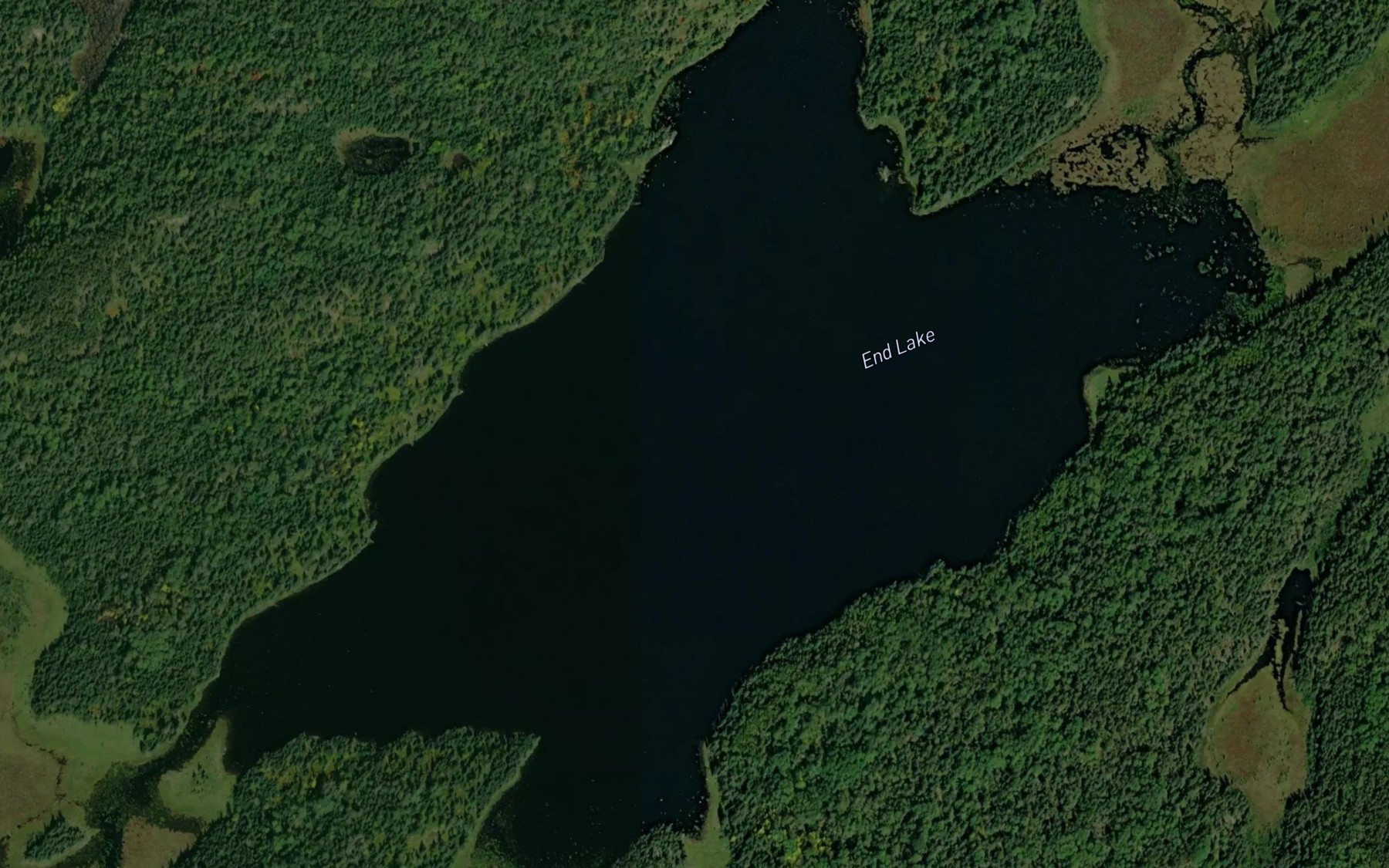 Satellite map of the End Lake