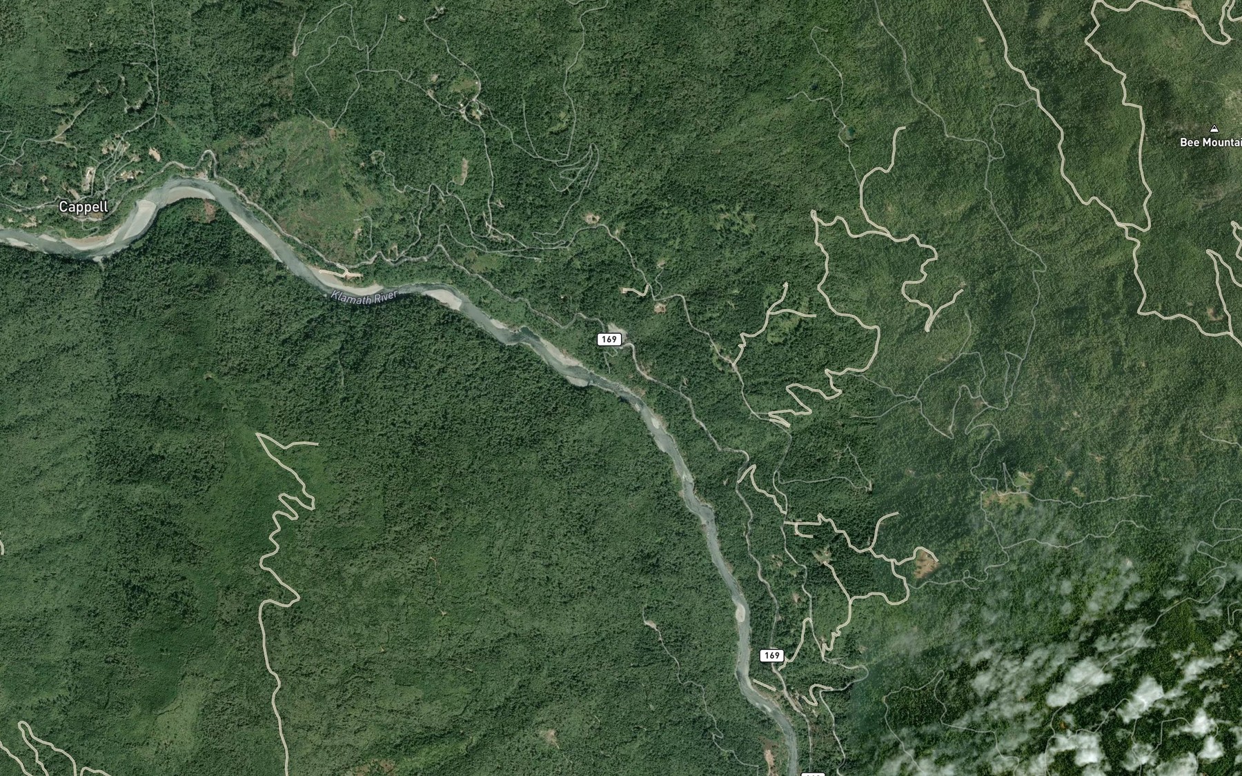Satellite map of the Mawah Creek