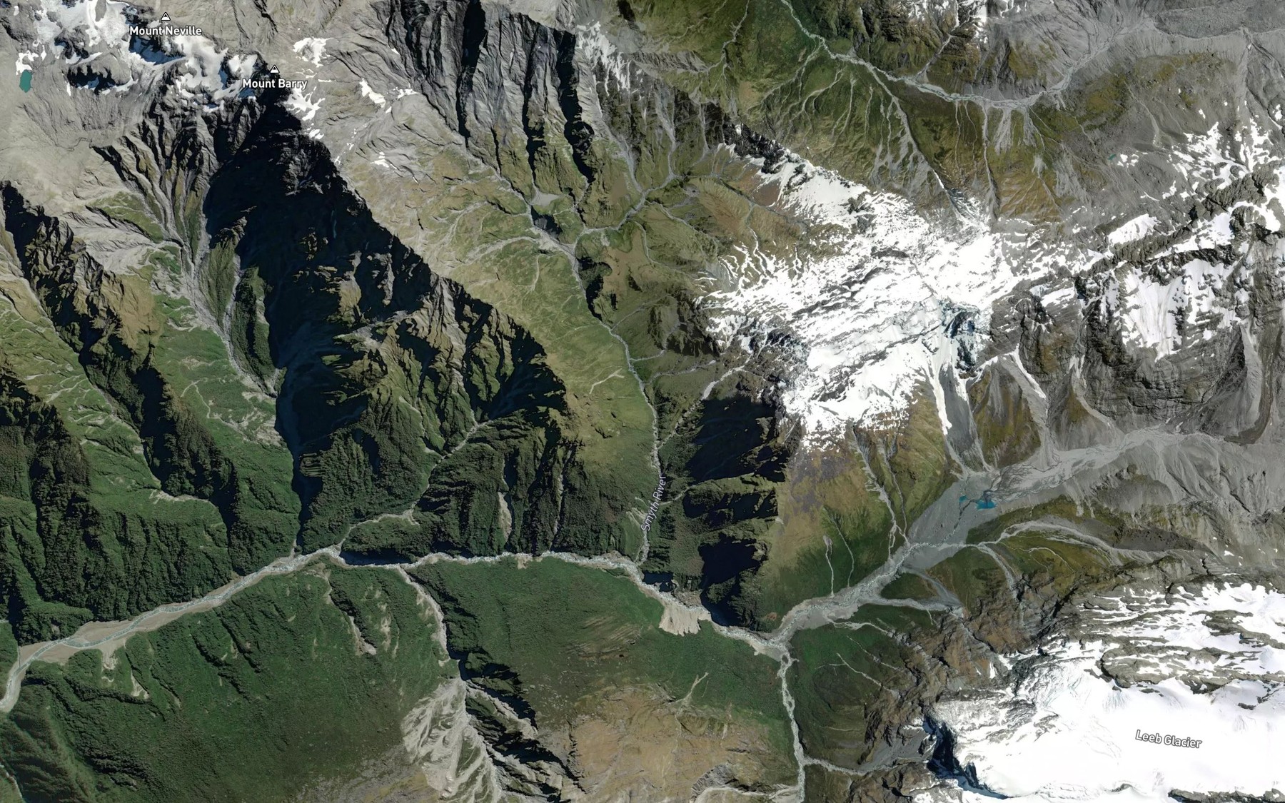 Satellite map of the Crevice Creek