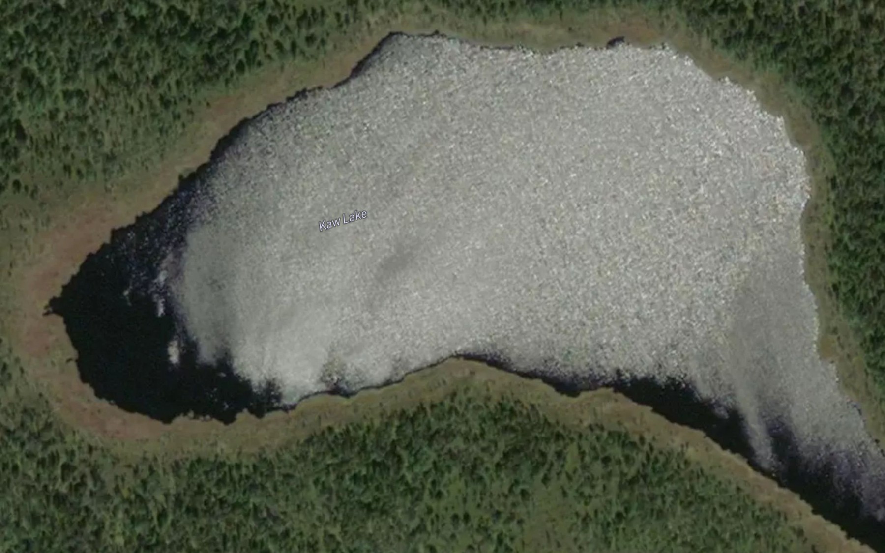 Satellite map of the Kaw Lake