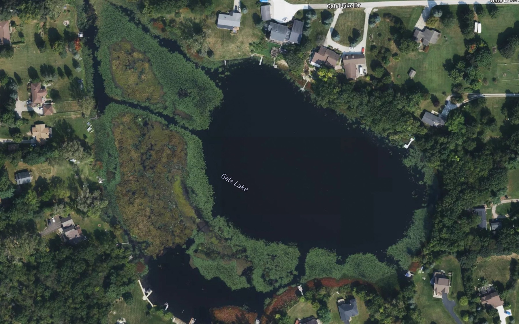 Satellite map of the Gale Lake