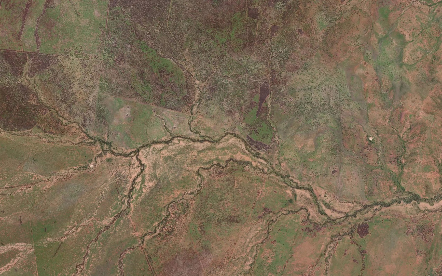 Satellite map of the Pipe Creek