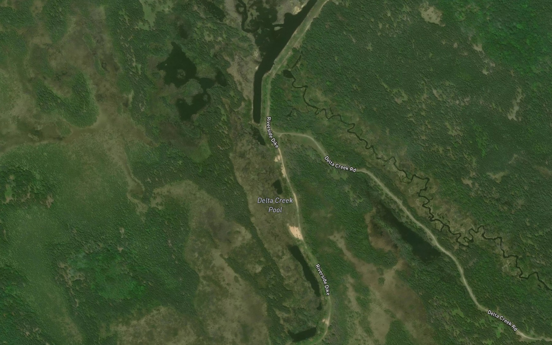 Satellite map of the Delta Creek Pool