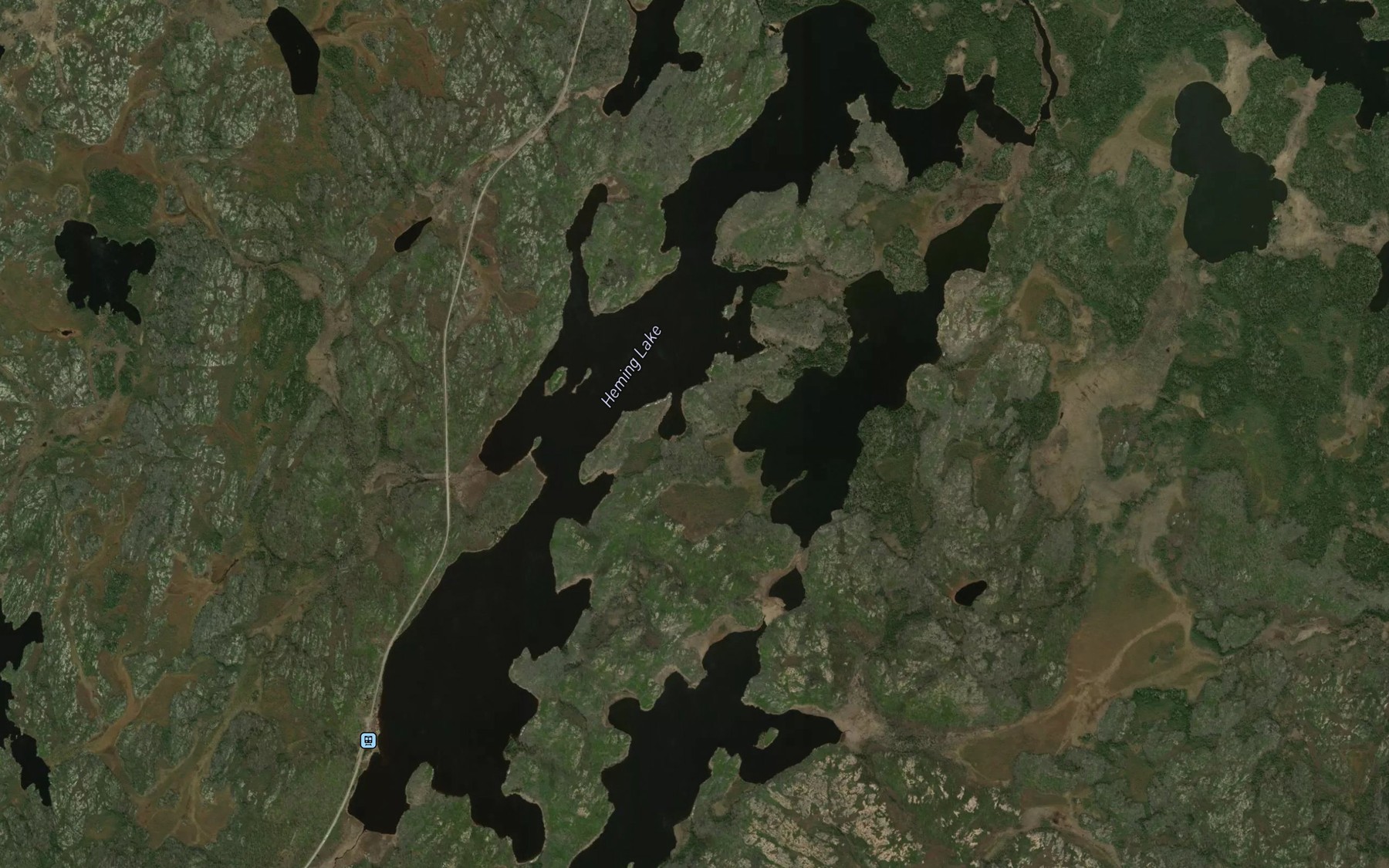 Satellite map of the Heming Lake