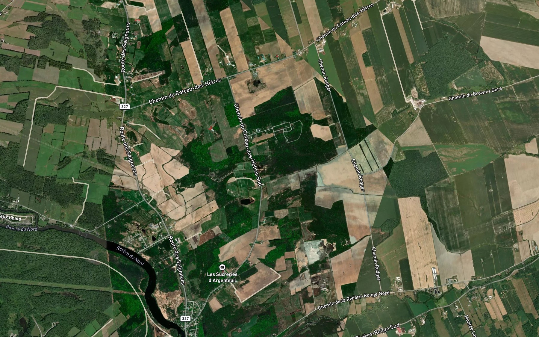 Satellite map of the Ruisseau de Kover